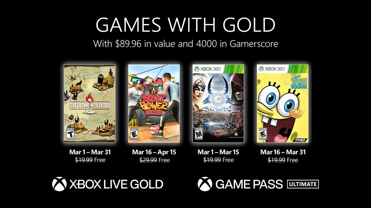 Game Xbox Dengan Game Gratis Emas Untuk Maret 2022 Terungkap